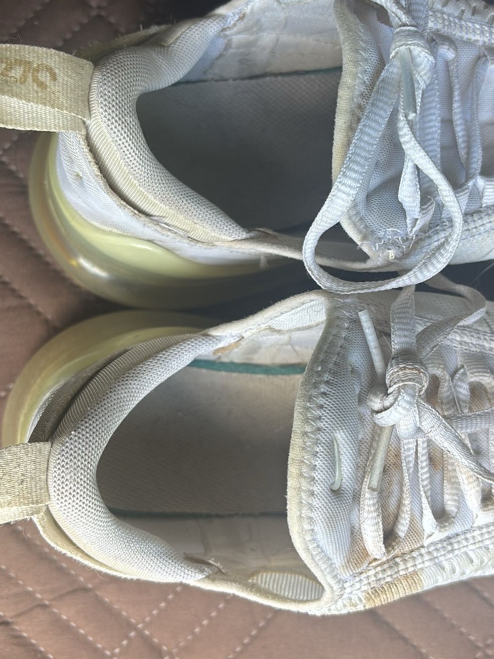 Nike white and tan Air Max 270 sneakers - Picture 4 of 5